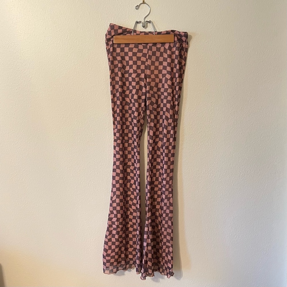 Peppermayo Night Fever Flare Mesh Pants